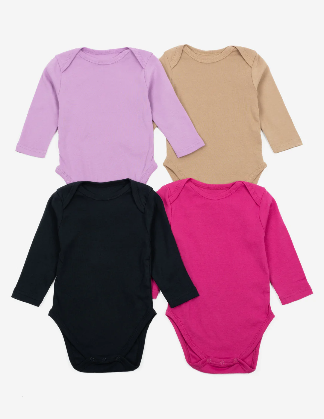 Baby Cotton Long Sleeves Bodysuits 4-Pack - Image 3