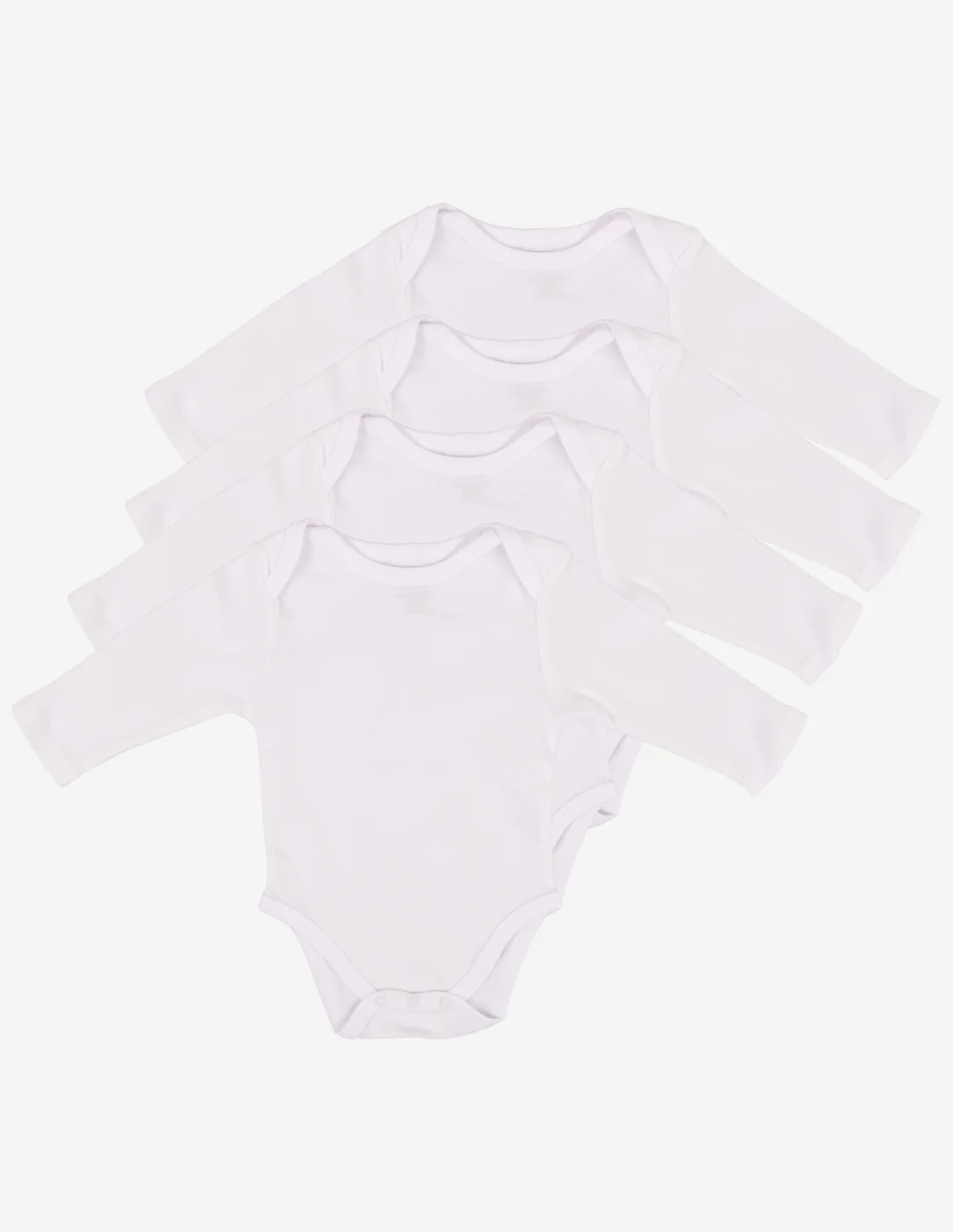 Baby Cotton Long Sleeves Bodysuits 4-Pack - Image 5