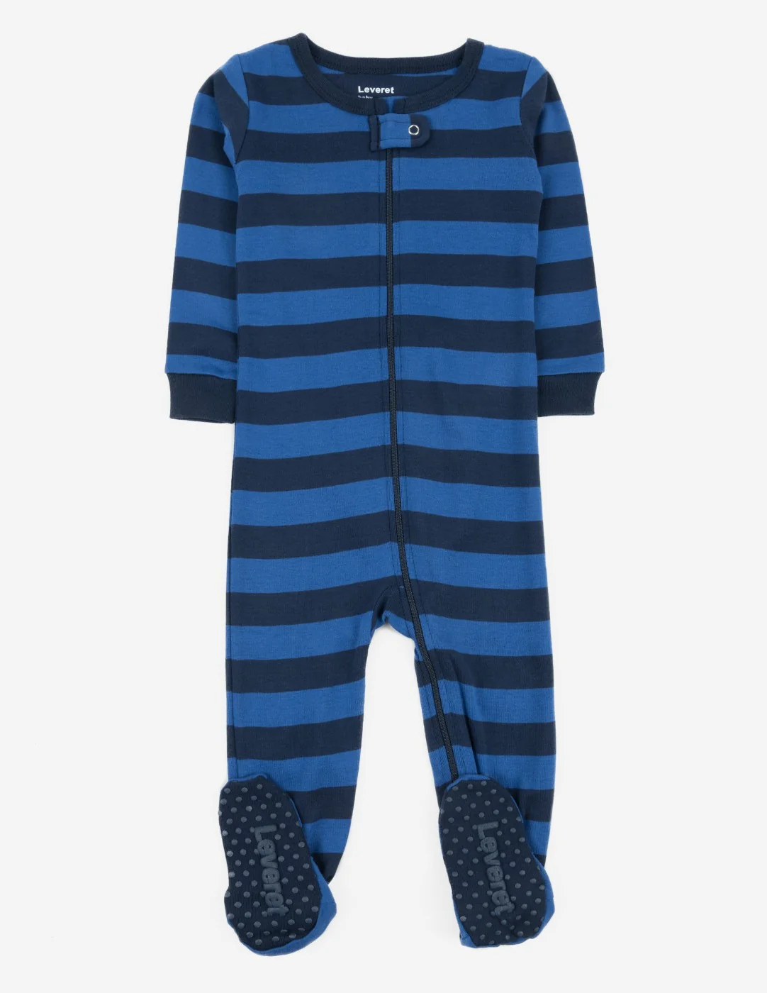 Baby Footed Blue Striped Pajamas - Image 3
