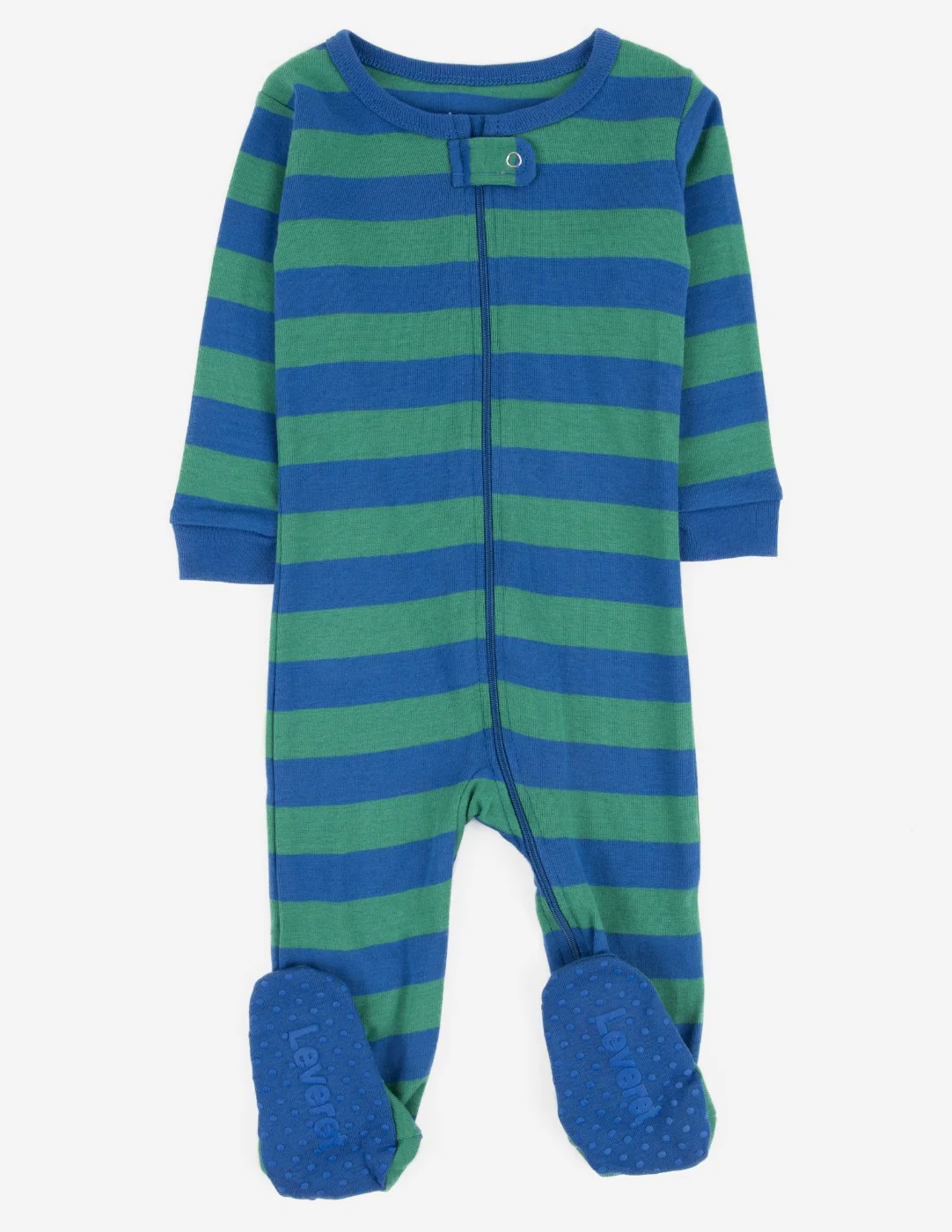 Baby Footed Blue Striped Pajamas - Image 6