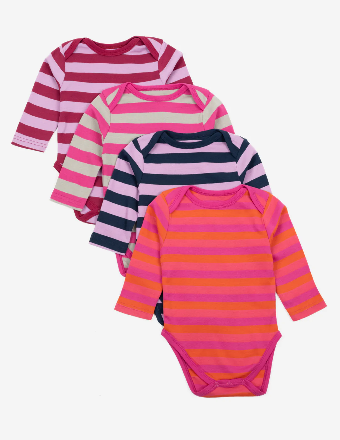 Baby Cotton Bodysuits Striped 4-Pack - Image 4