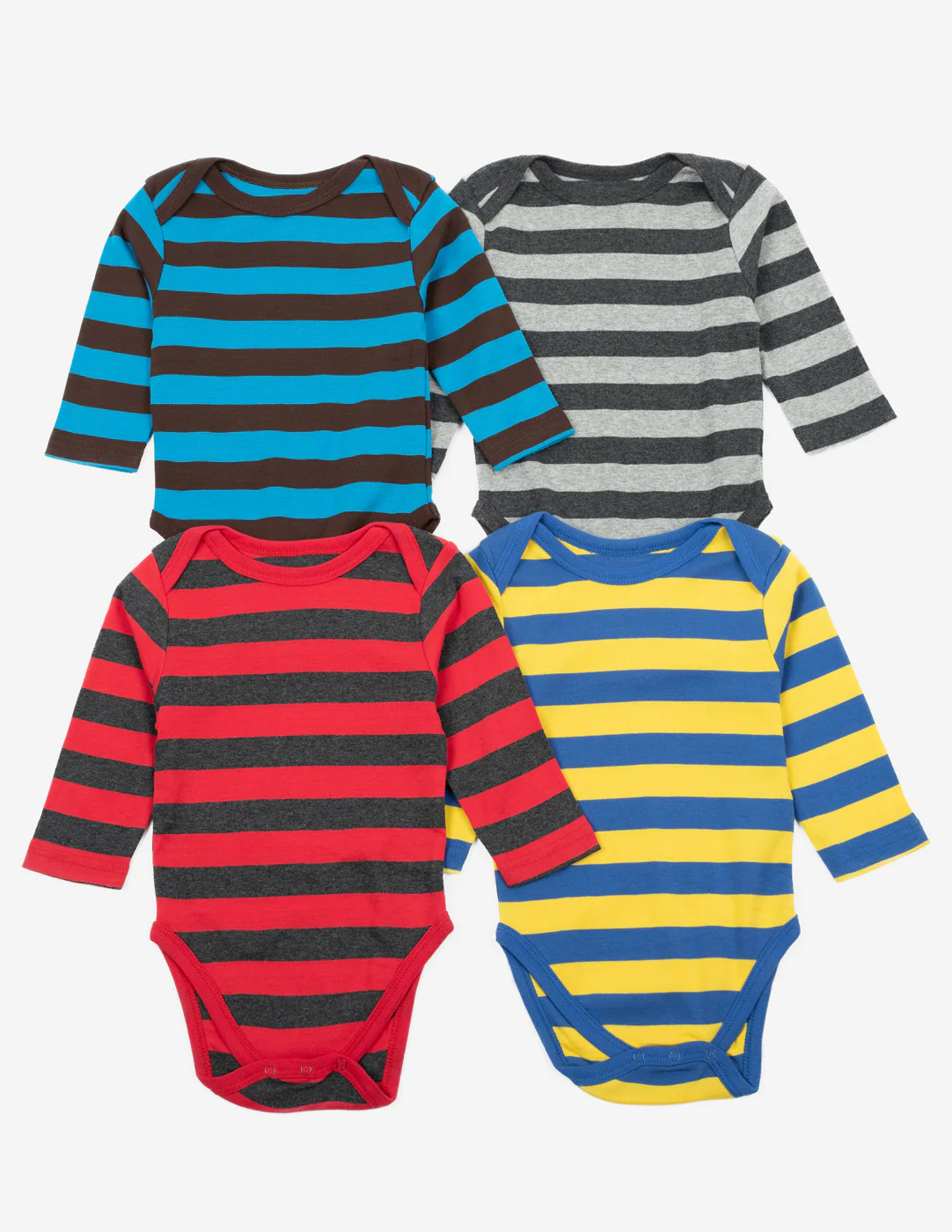 Baby Cotton Bodysuits Striped 4-Pack - Image 5