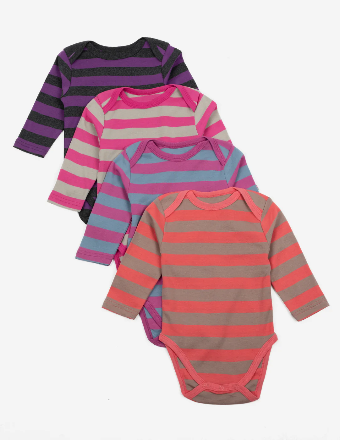 Baby Cotton Bodysuits Striped 4-Pack - Image 8