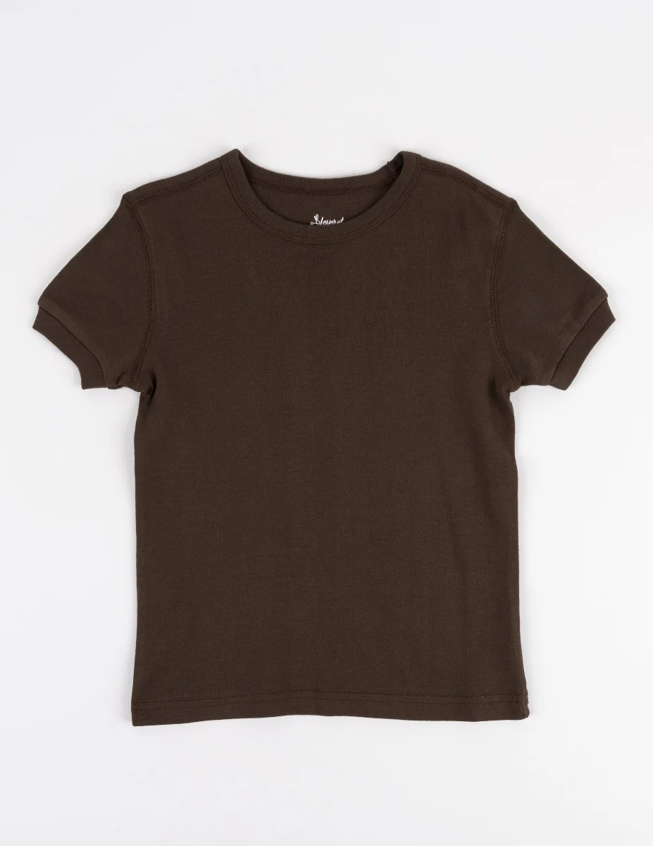 Short Sleeve Cotton T-Shirt Neutrals - Image 15
