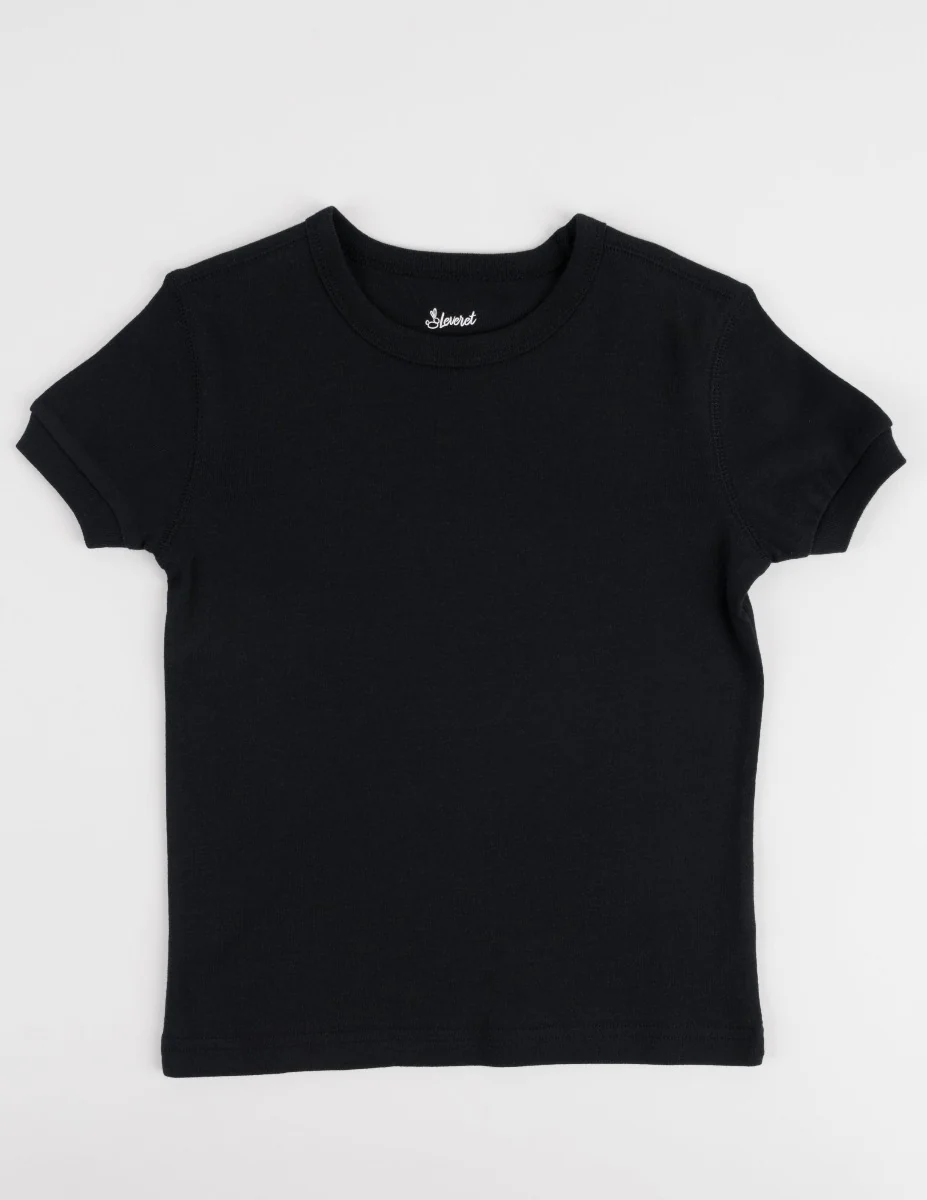 Short Sleeve Cotton T-Shirt Neutrals - Image 3