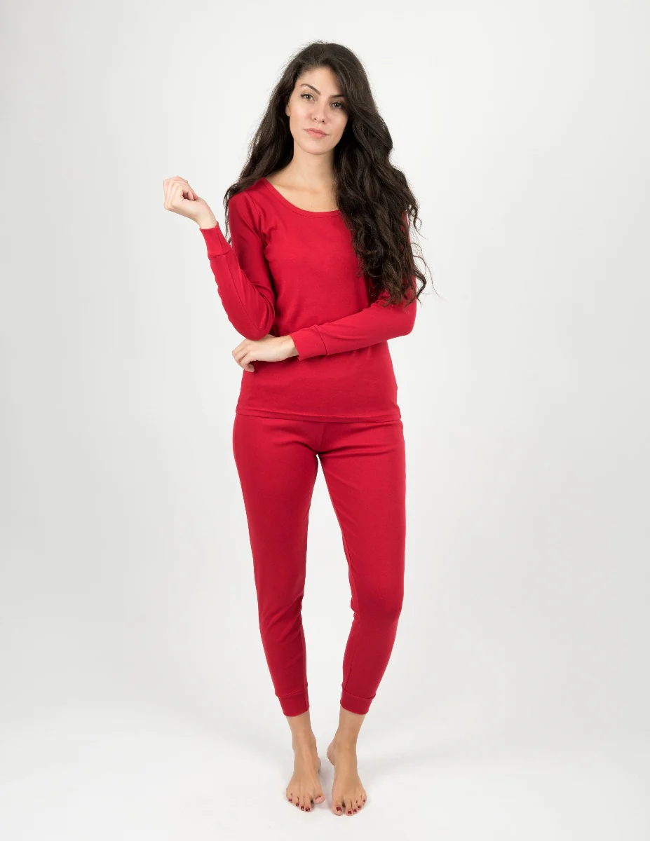 Women's Classic Solid Color Pajamas - Image 8