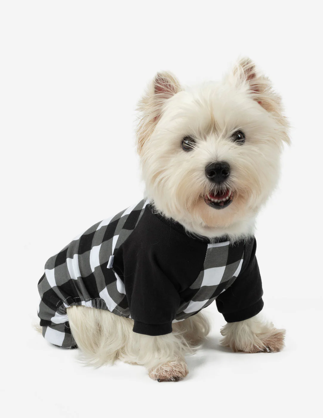 Dog Black & White Plaid Pajamas - Image 2