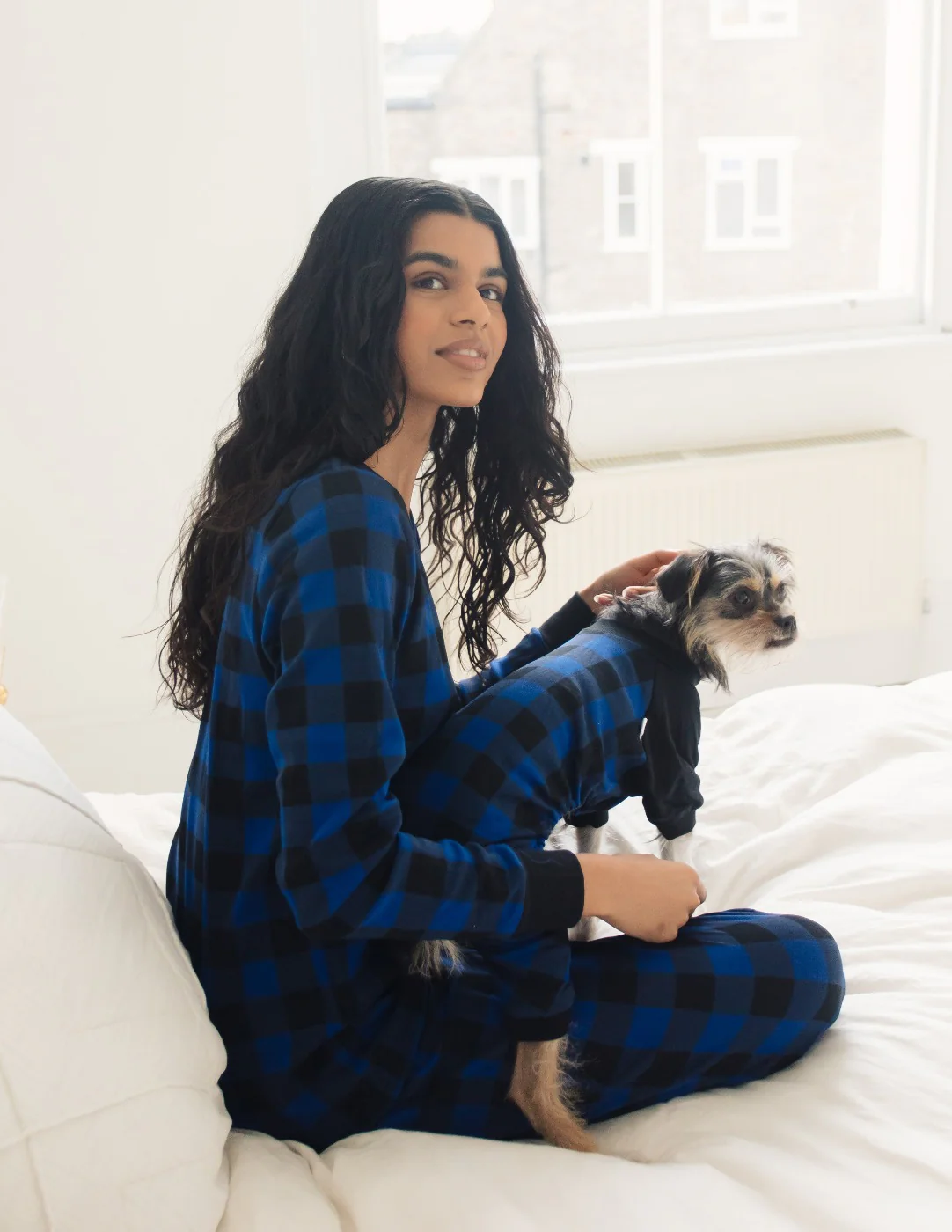 Dog Black & Navy Plaid Pajamas - Image 3