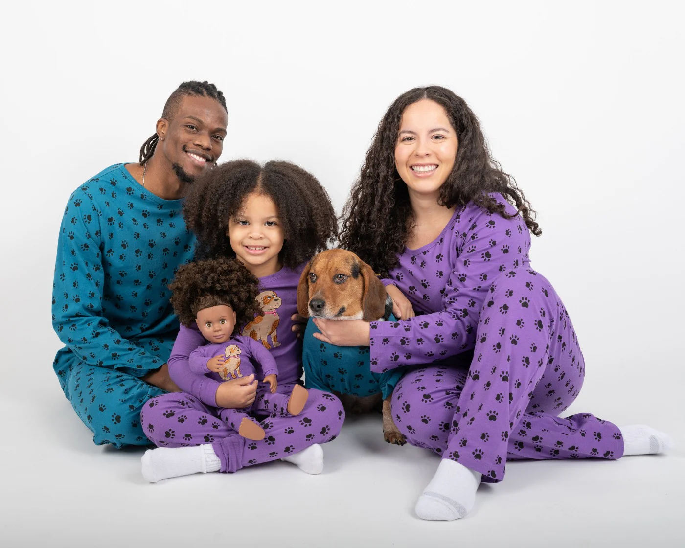 Dog Blue Paw Print Pajamas - Image 2