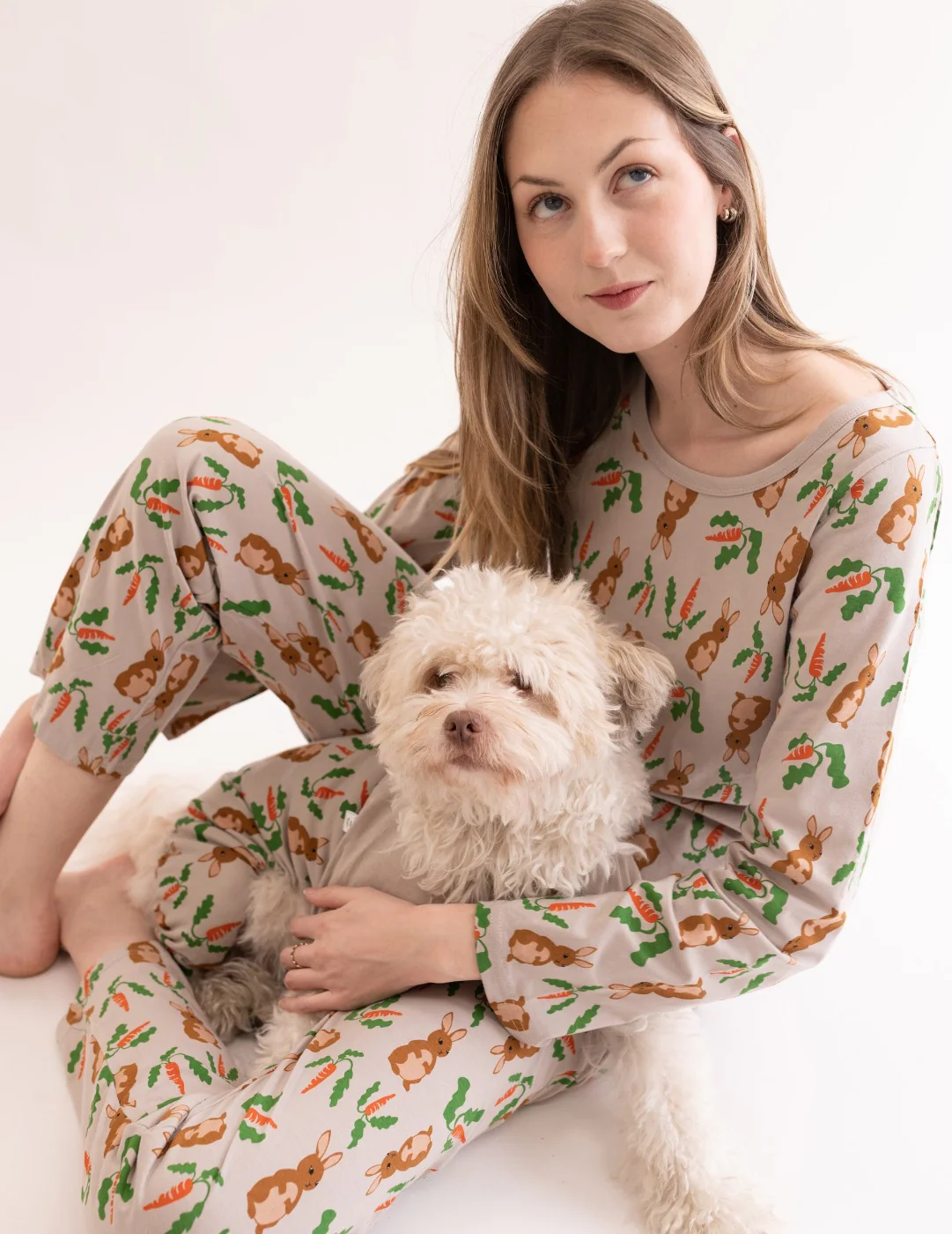 Dog Beige Bunny Pajamas - Image 2