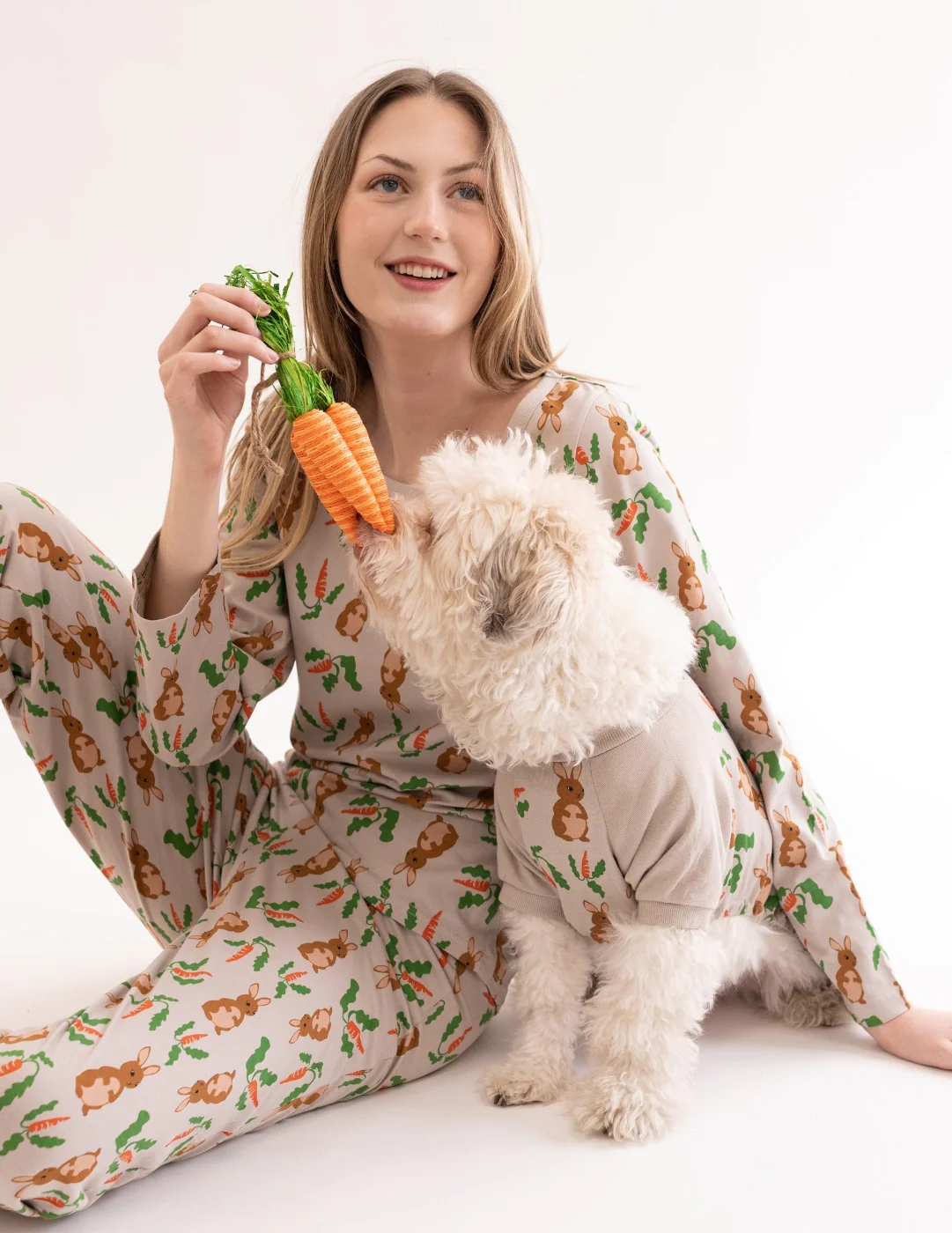 Dog Beige Bunny Pajamas - Image 3