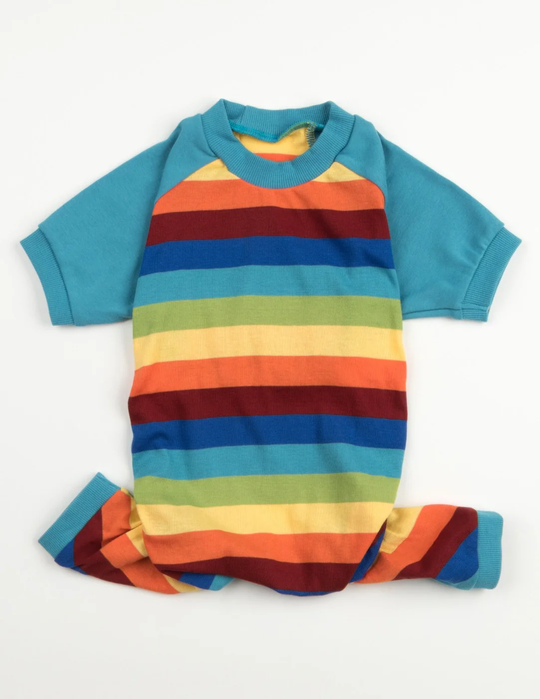Dog Cotton Rainbow Boy Stripes Pajamas - Image 4