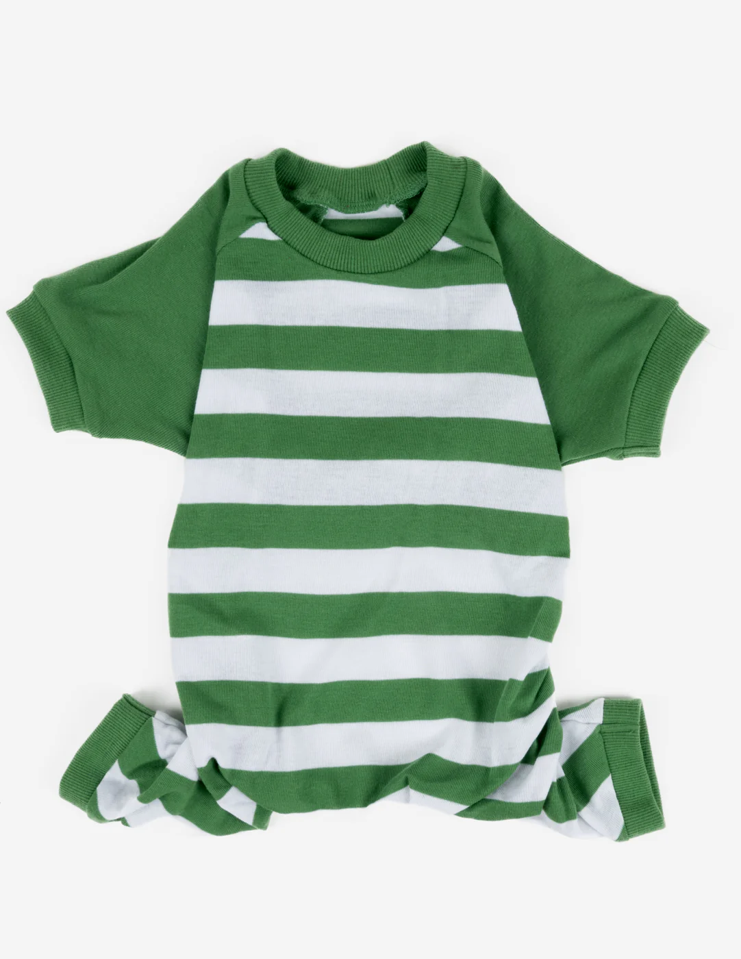 Dog Green & White Stripes Pajamas - Image 2