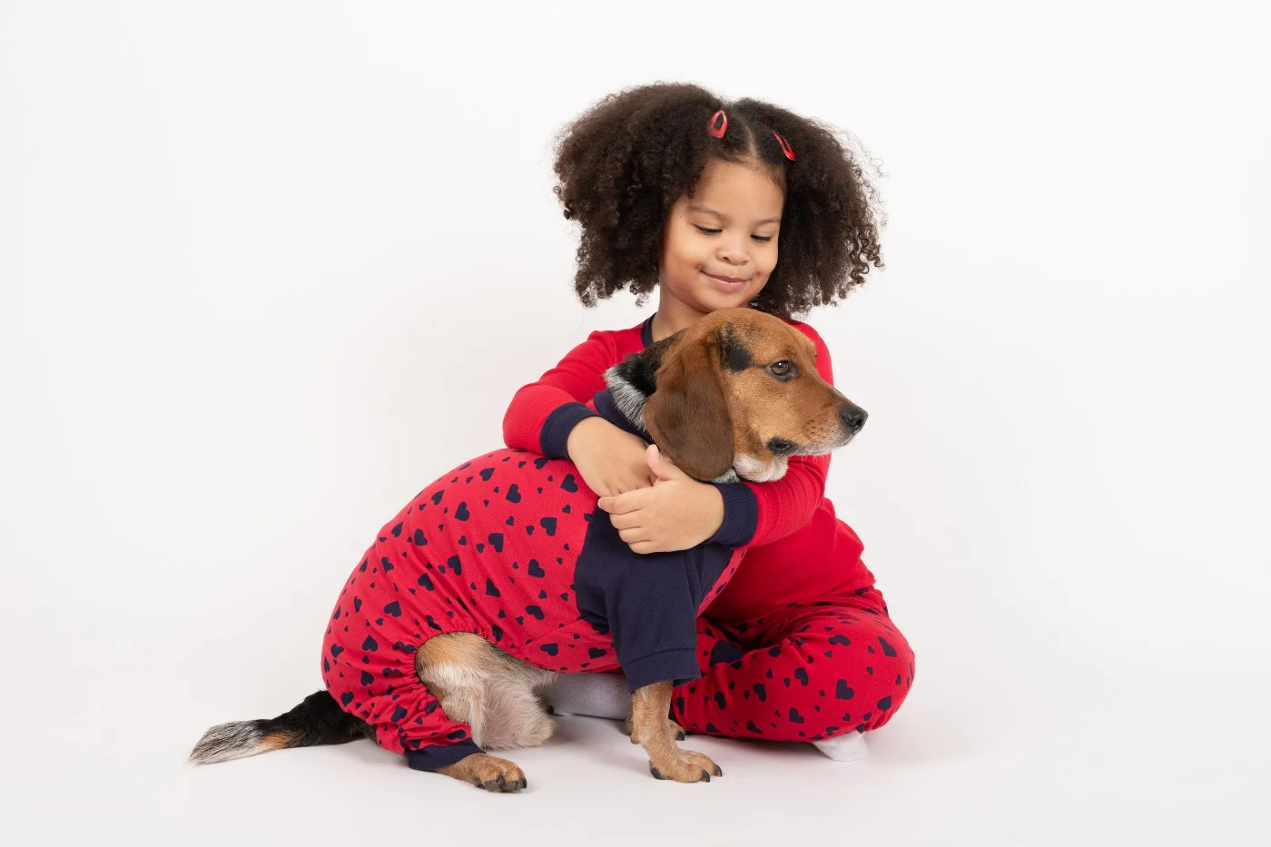 Dog Dark Navy Hearts Pajamas - Image 2