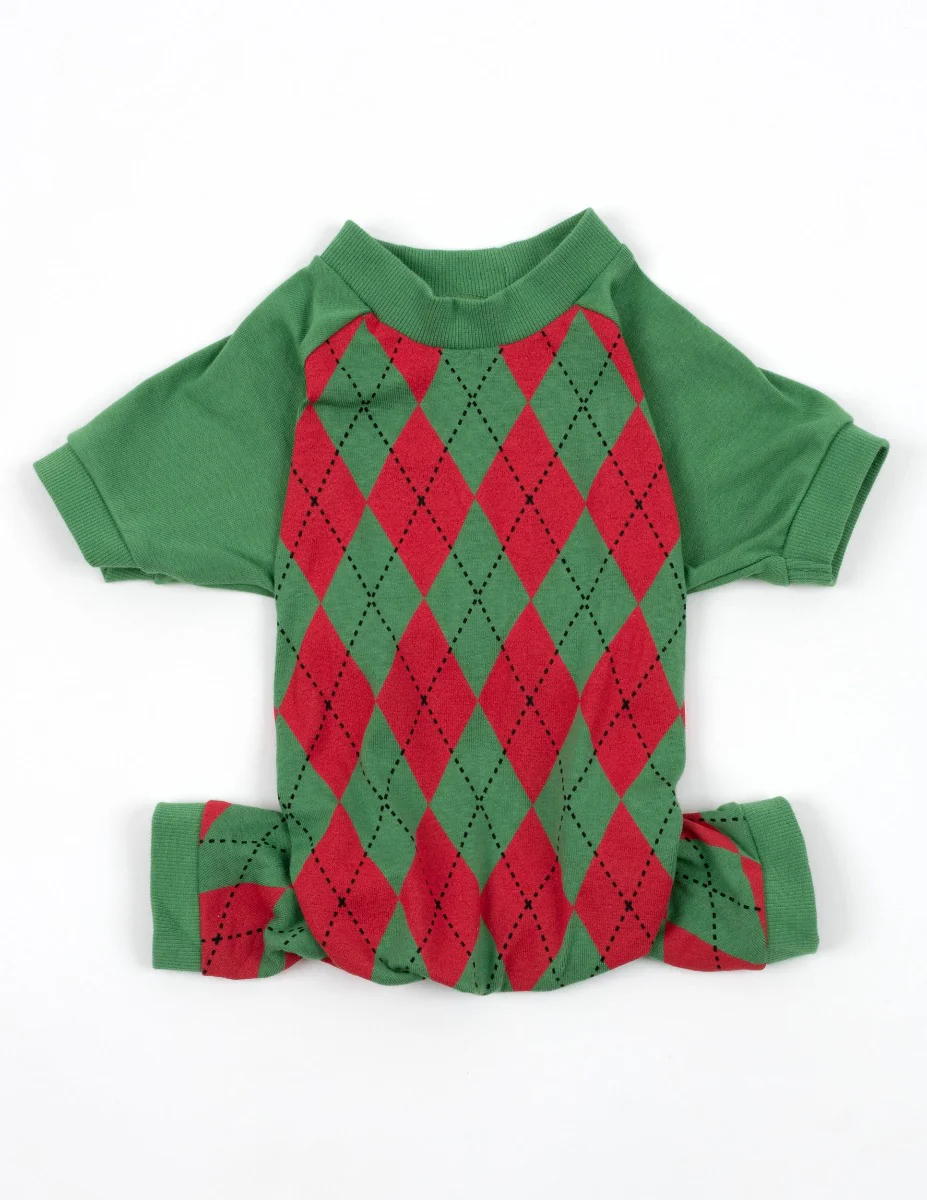 Dog's Argyle Print Pajamas - Image 6