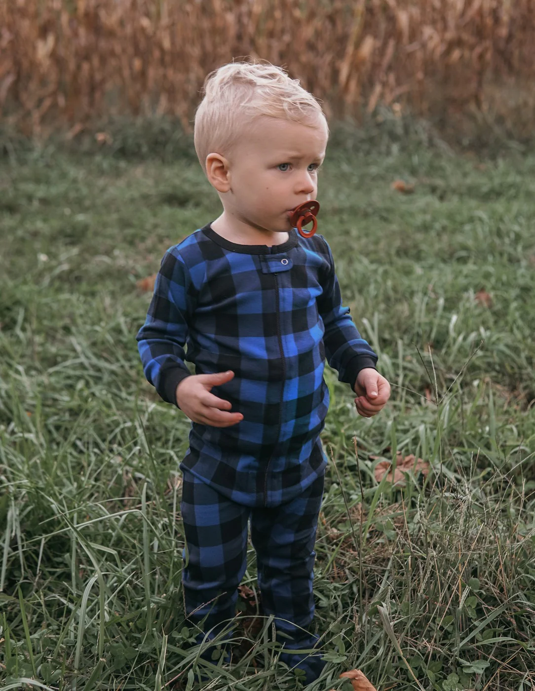 Baby Footed Plaid Pajamas - Image 8