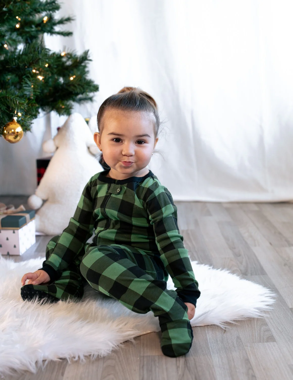 Baby Footed Plaid Pajamas - Image 9