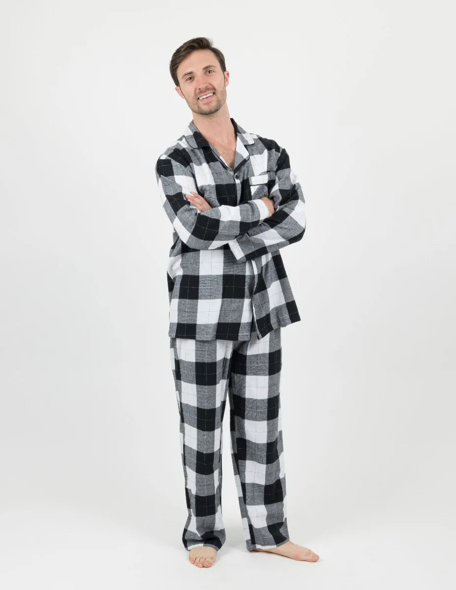 Men's Flannel Plaid & Print Pajamas - Image 4