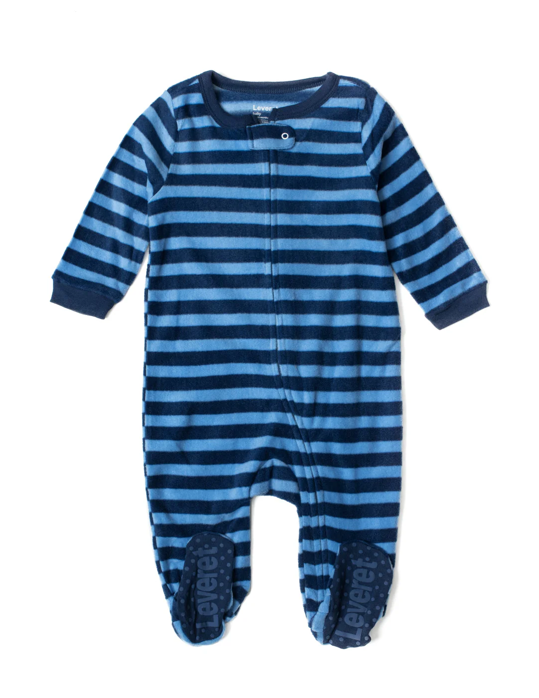 Baby Footed Fleece Striped Pajamas - Image 5