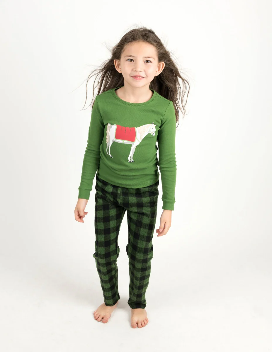 Fleece Plaid Pajamas - Image 12