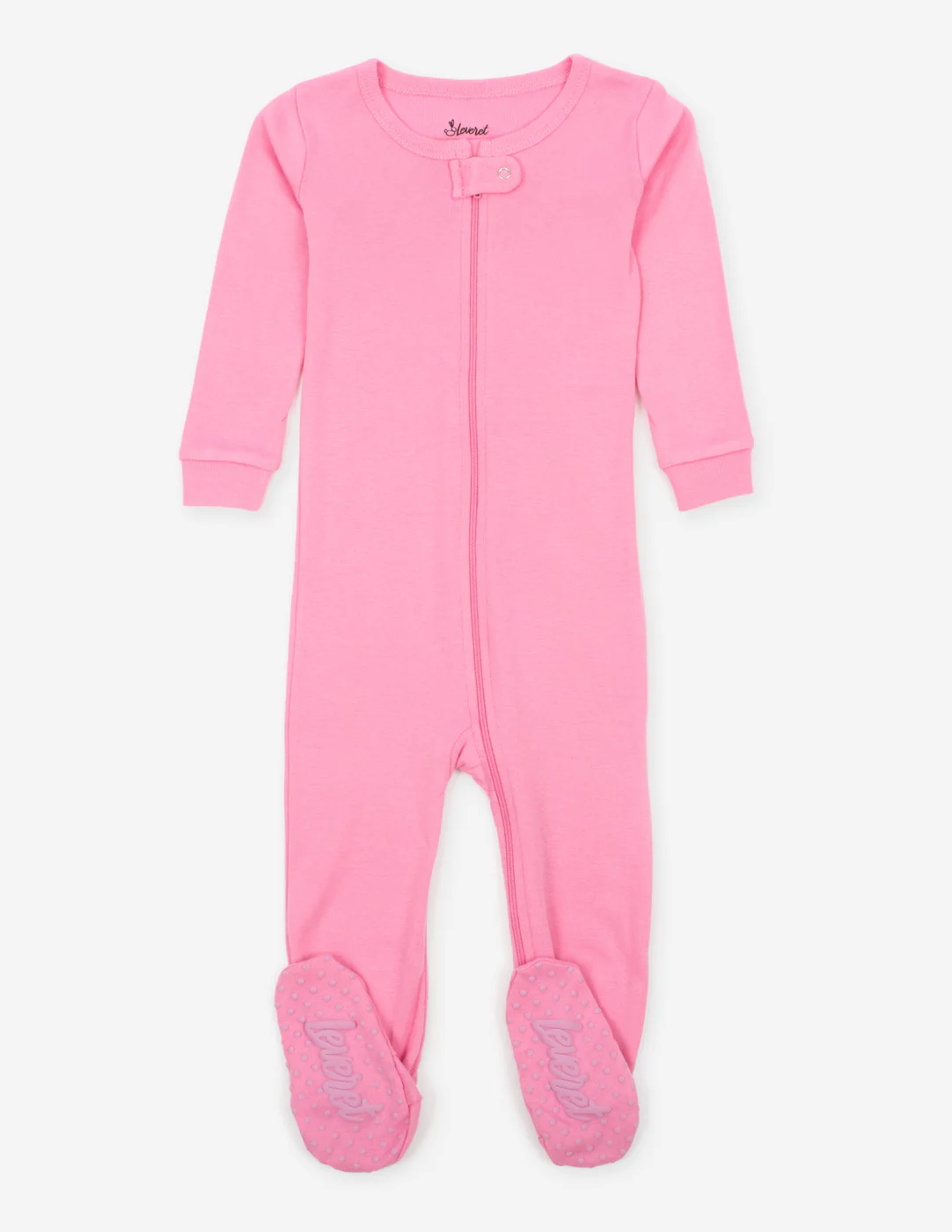 Solid Color Classic Footed Pajamas - Image 10