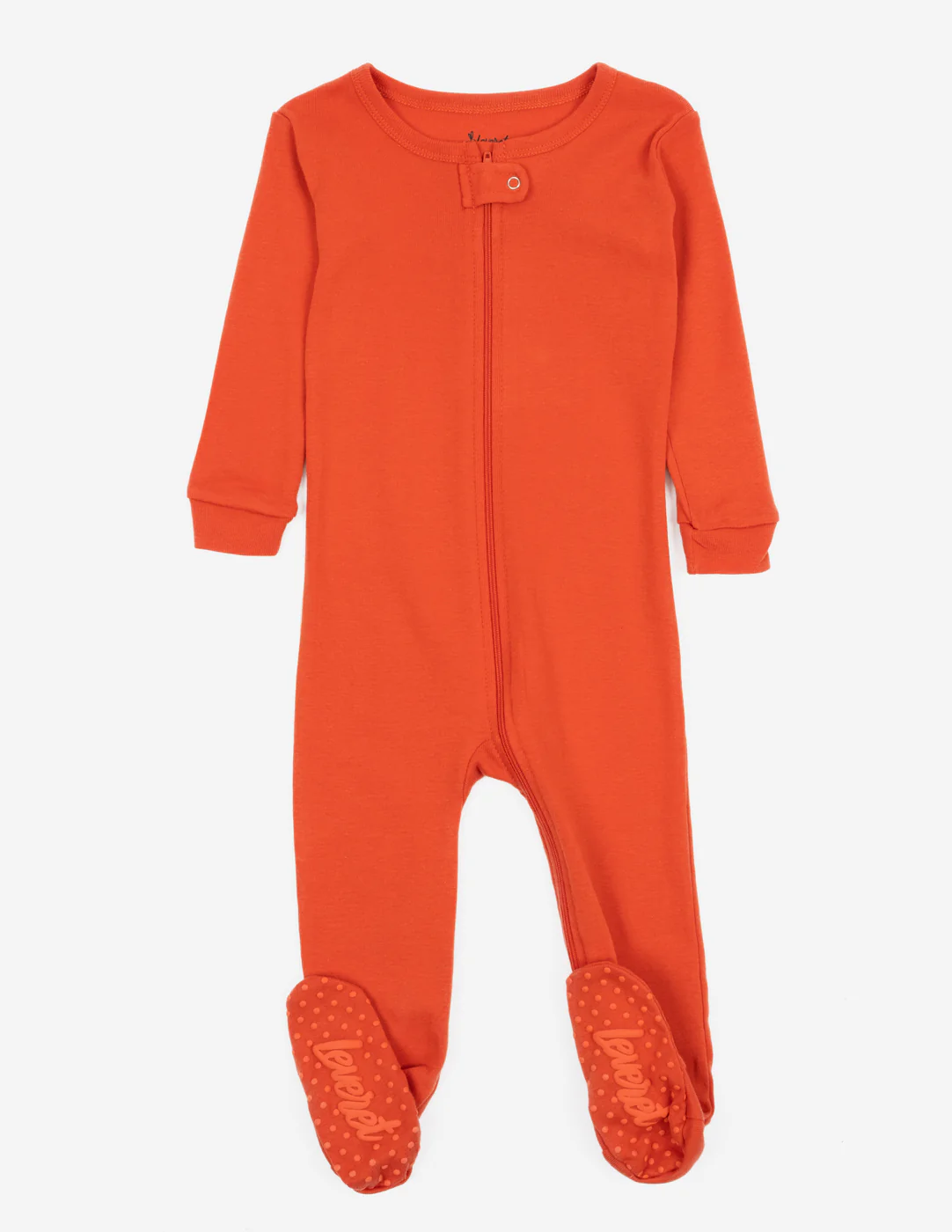 Solid Color Classic Footed Pajamas - Image 12