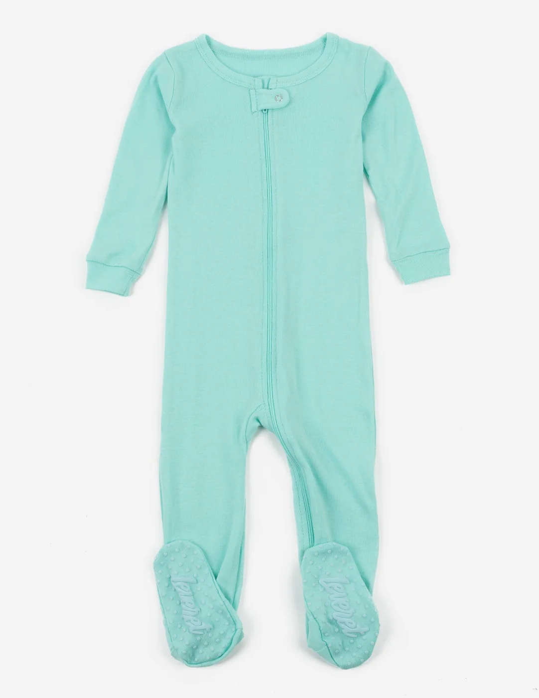 Solid Color Classic Footed Pajamas - Image 16