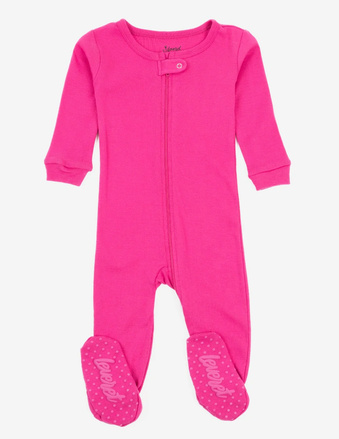 Solid Color Classic Footed Pajamas - Image 18