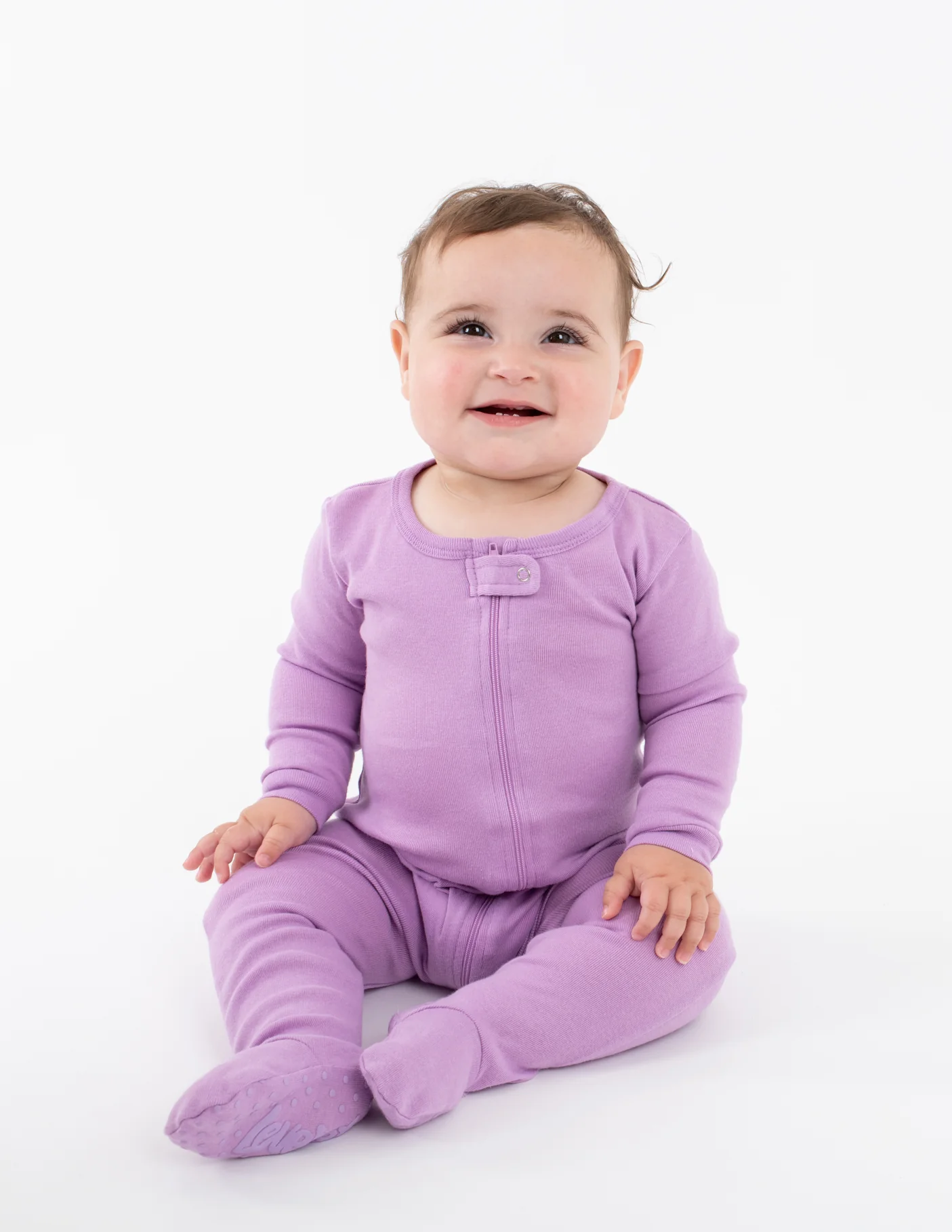 Solid Color Classic Footed Pajamas - Image 21