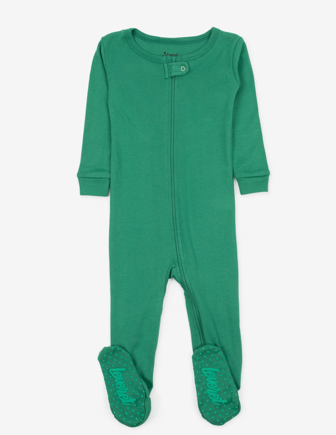 Solid Color Classic Footed Pajamas - Image 6