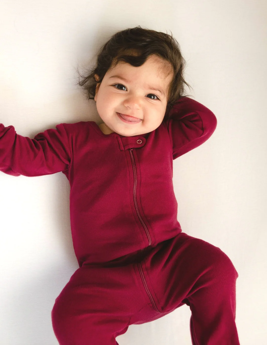 Solid Color Neutral Footed Pajamas - Image 7