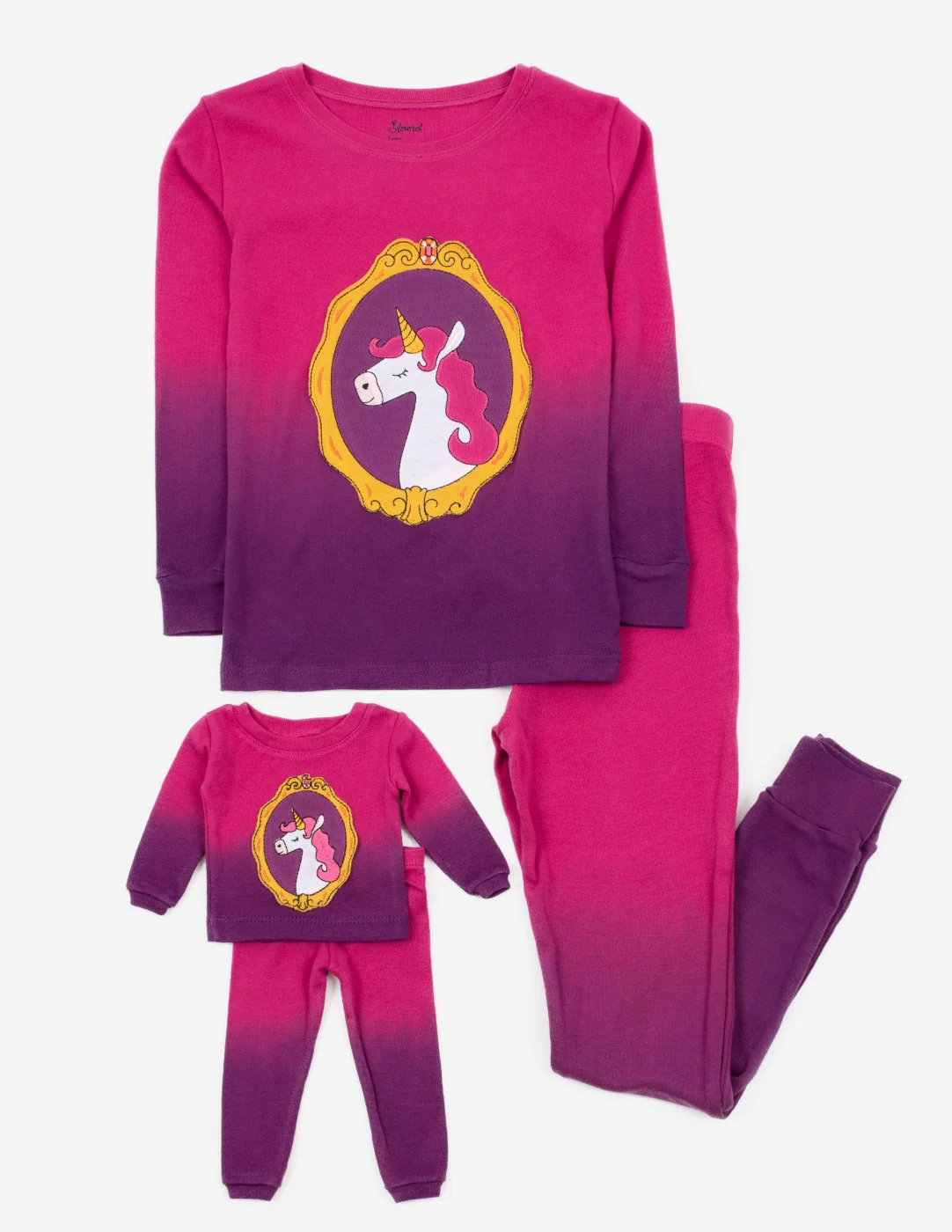 Girl and Doll Matching Tie Dye Unicorn Pajamas - Image 5