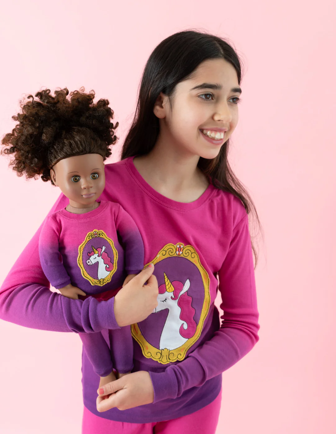Girl and Doll Matching Tie Dye Unicorn Pajamas - Image 6