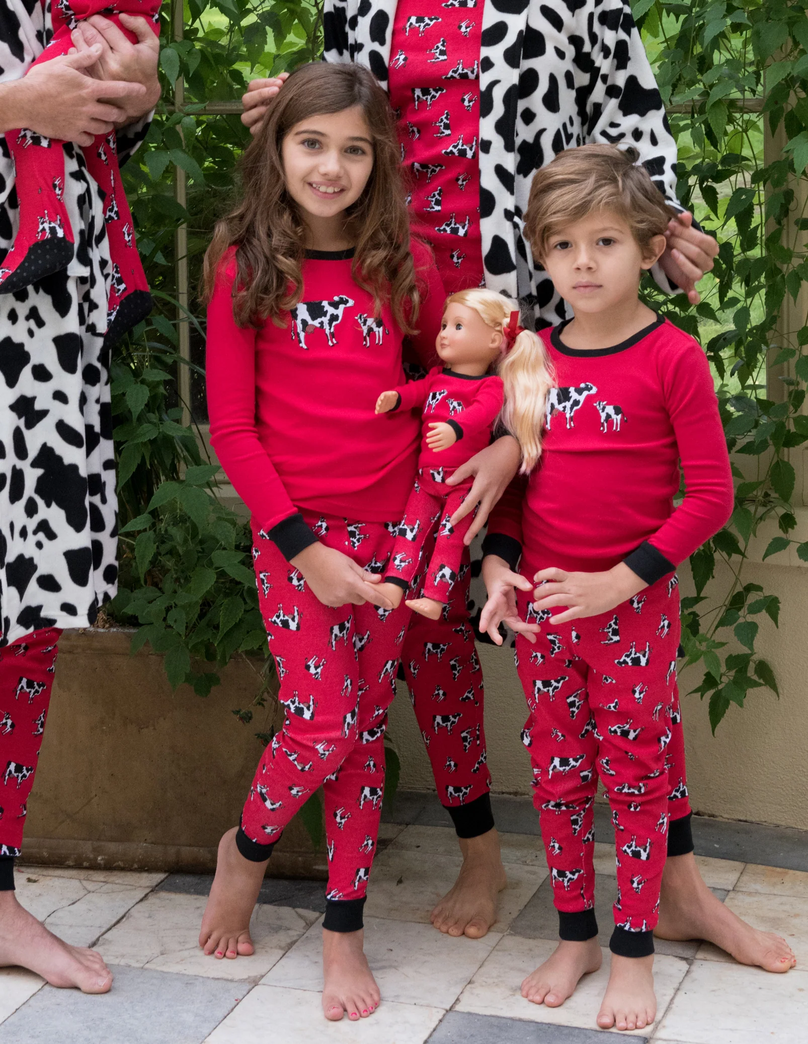 Matching Girl and Doll Cow Pajamas - Image 2