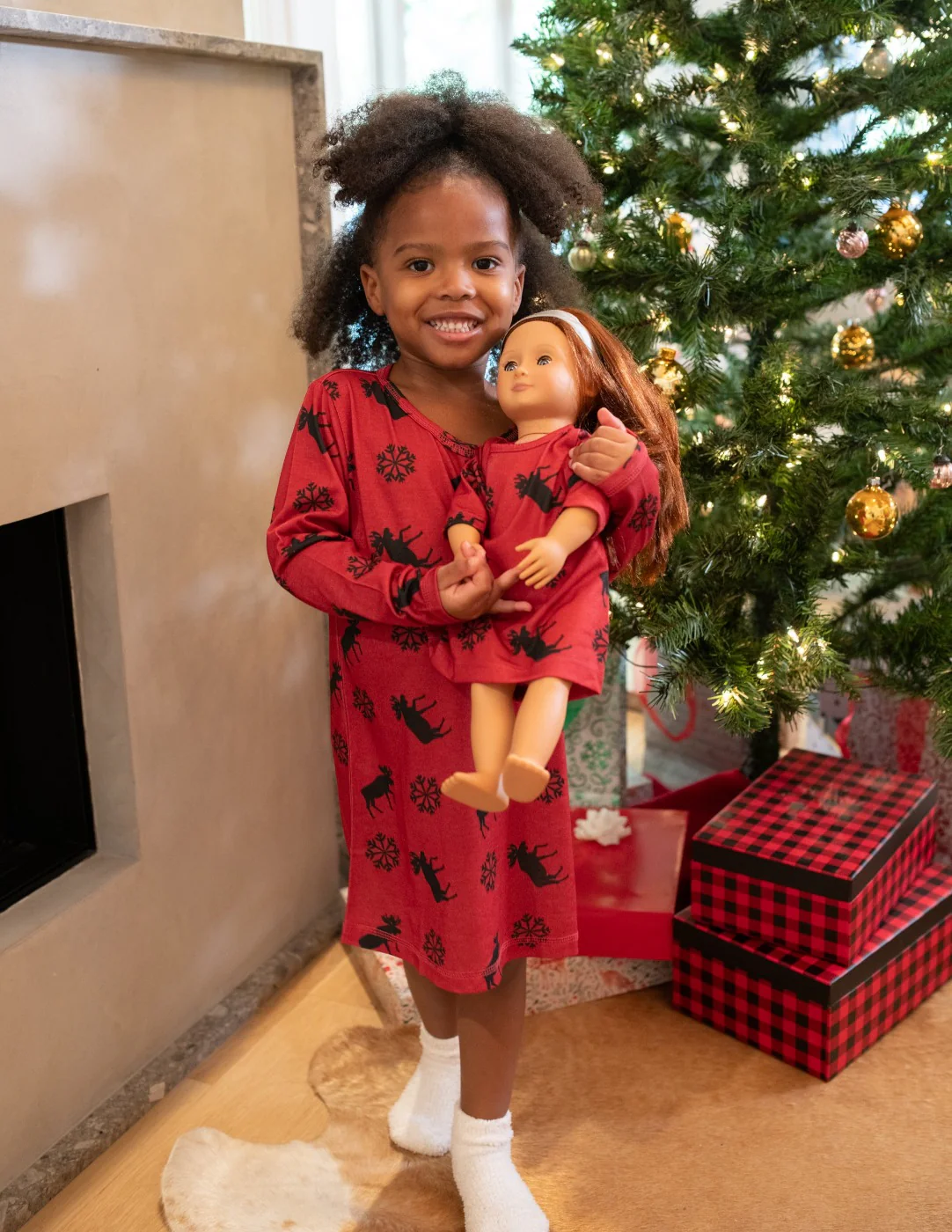Matching Girl and Doll Moose Nightgown - Image 2