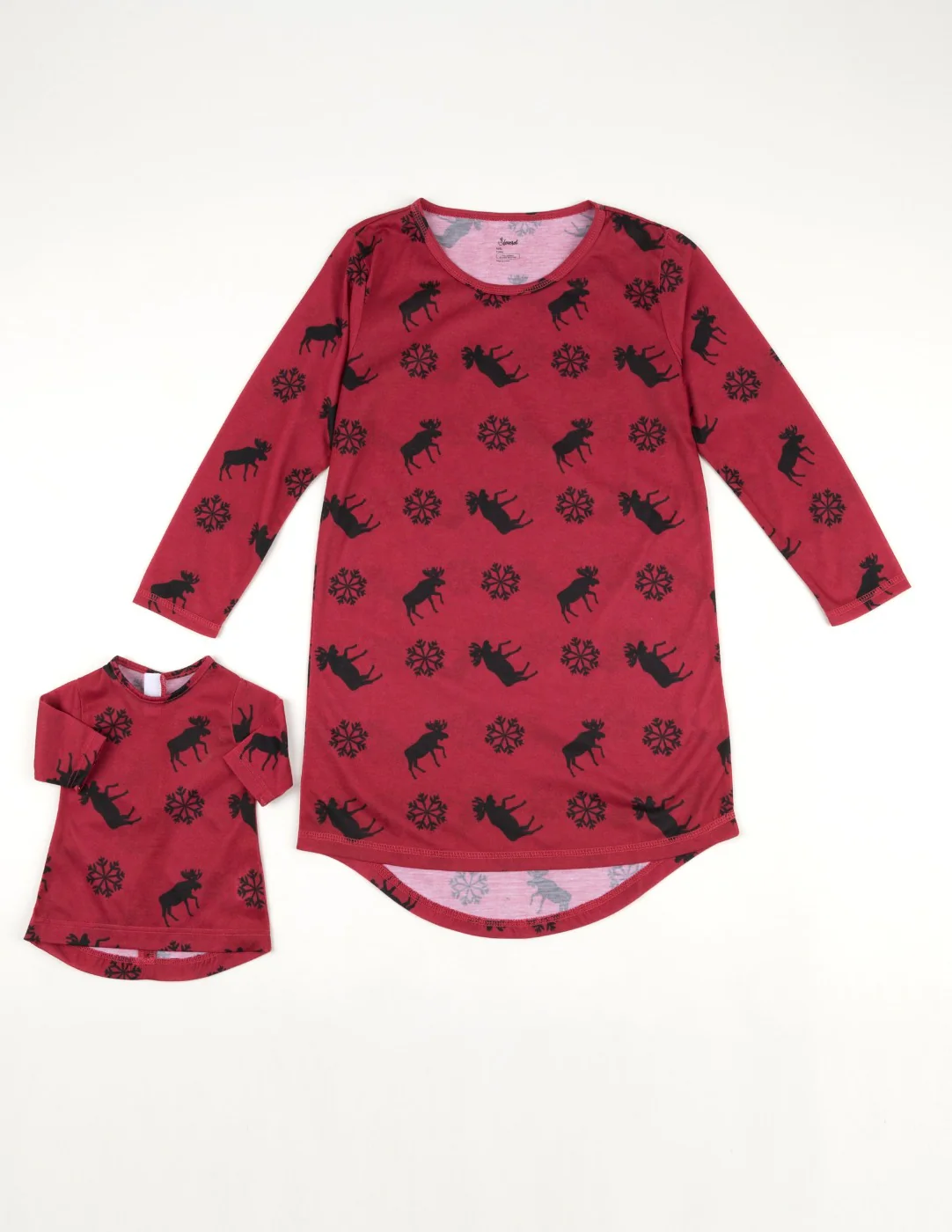 Matching Girl and Doll Moose Nightgown - Image 3