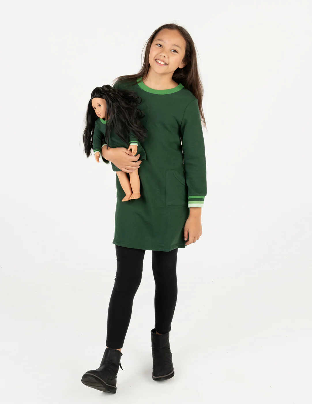 Matching Girl & Doll Sweatshirt Tunic Dress - Image 11