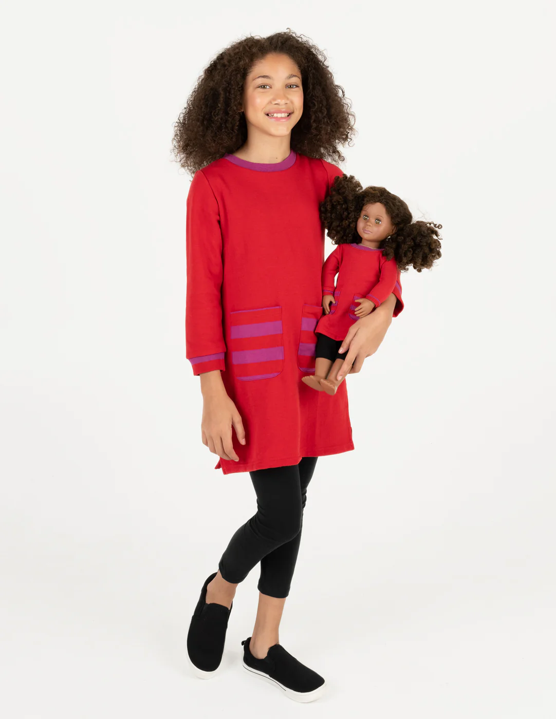 Matching Girl & Doll Sweatshirt Tunic Dress - Image 17