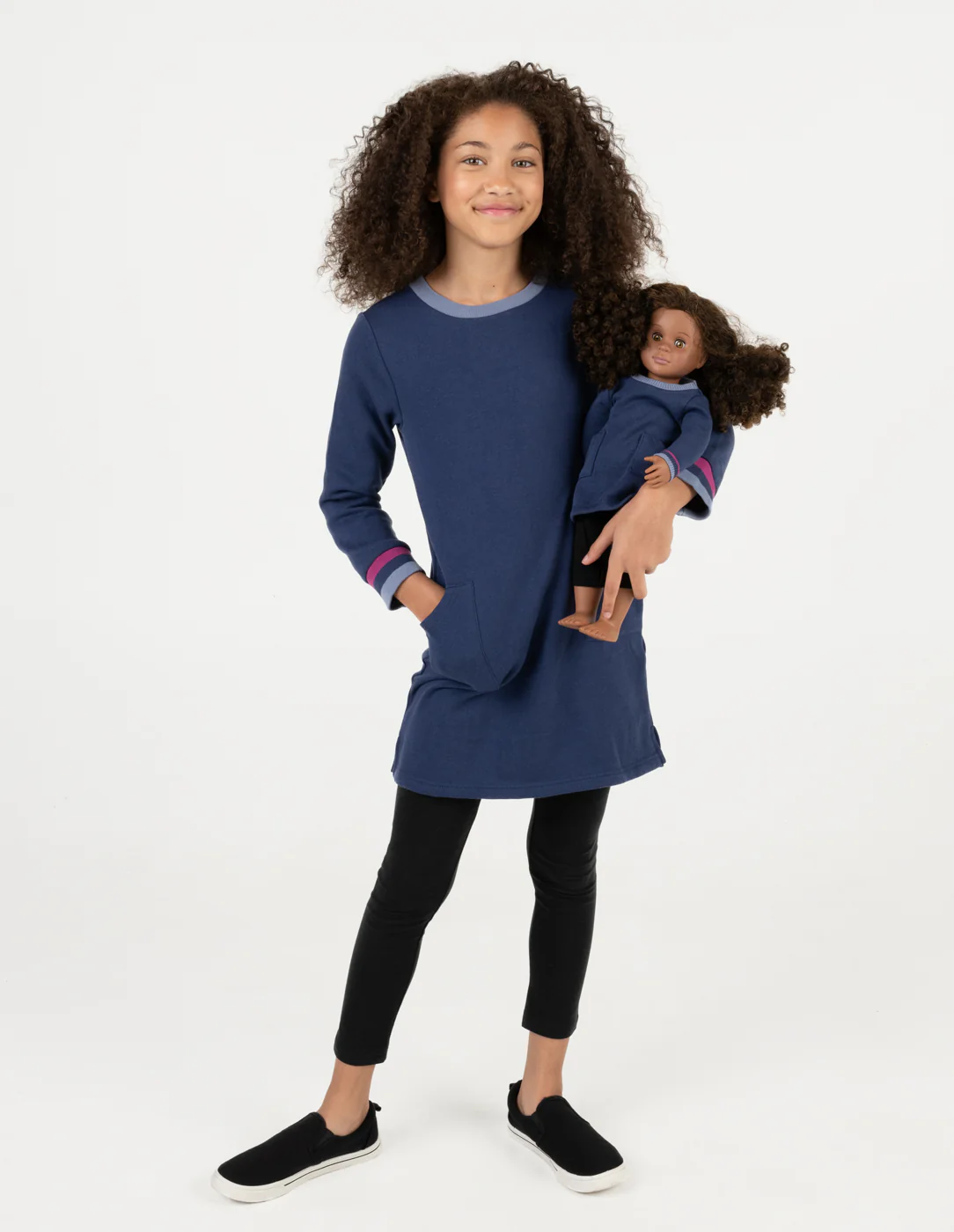 Matching Girl & Doll Sweatshirt Tunic Dress - Image 20
