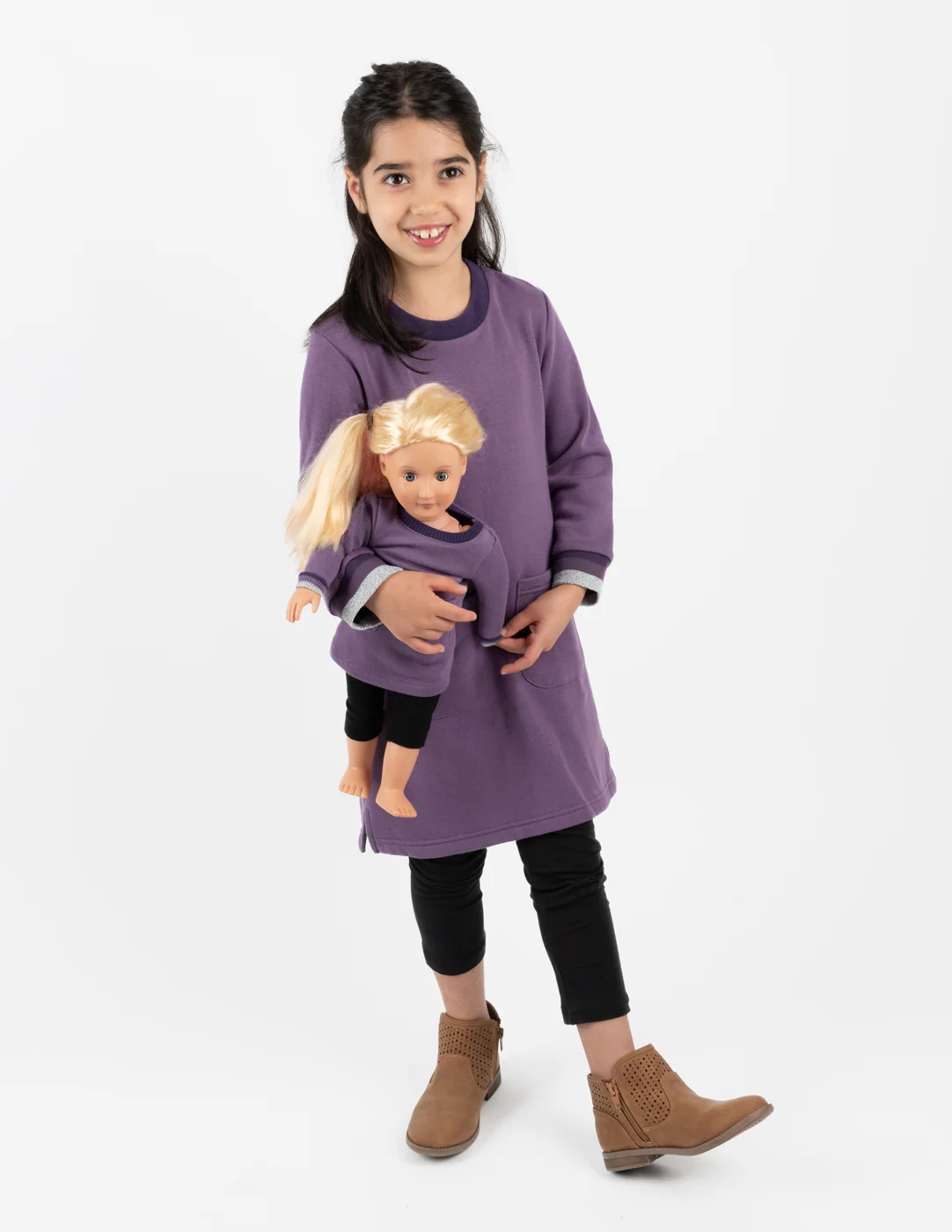 Matching Girl & Doll Sweatshirt Tunic Dress - Image 24