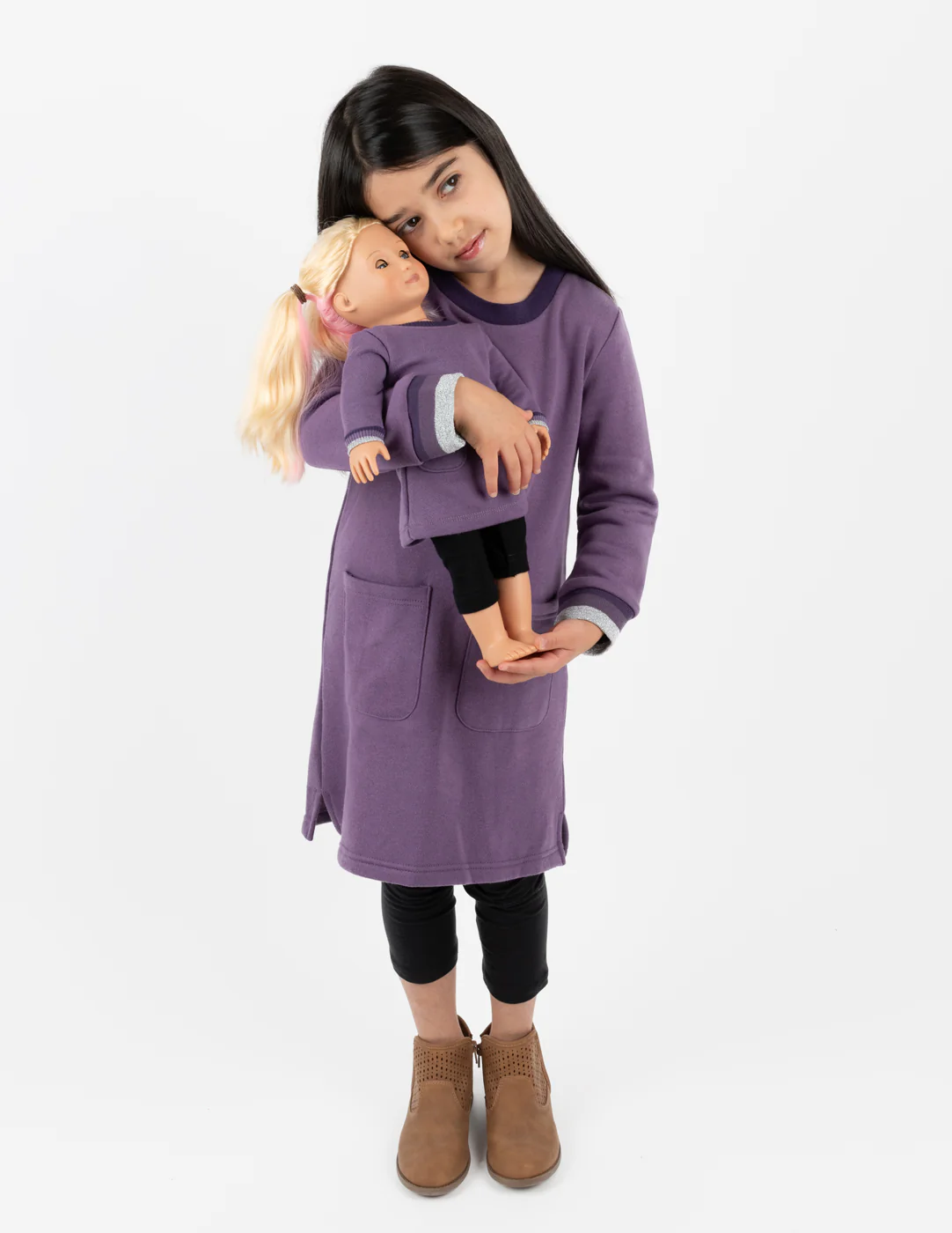 Matching Girl & Doll Sweatshirt Tunic Dress - Image 26