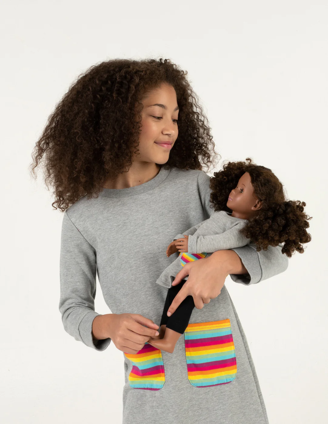 Matching Girl & Doll Sweatshirt Tunic Dress - Image 6