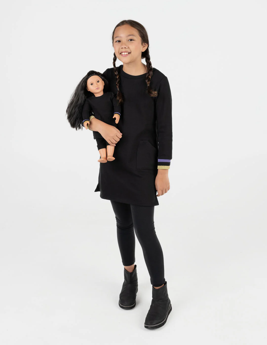 Matching Girl & Doll Sweatshirt Tunic Dress - Image 8