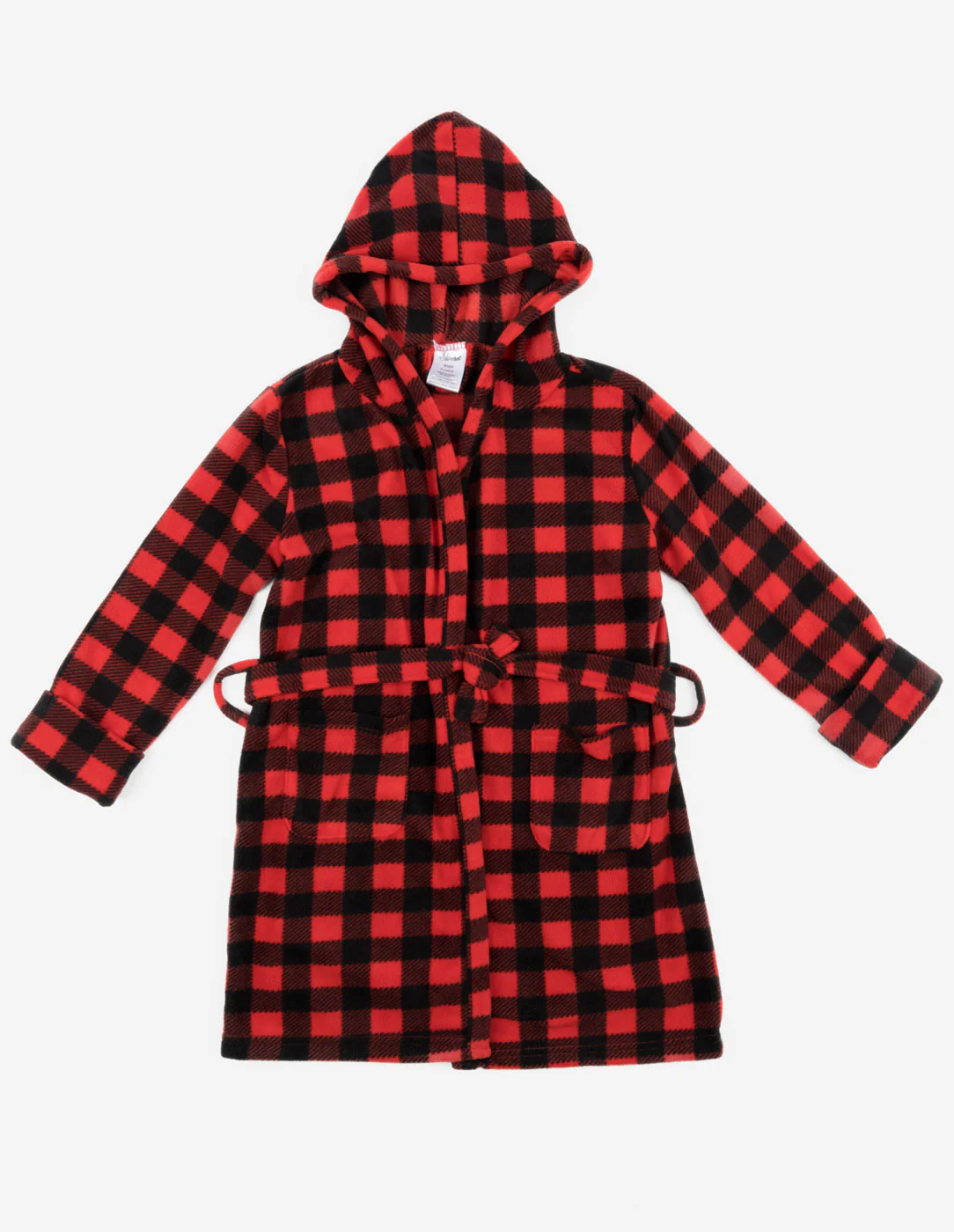 Fleece Plaid Hooded Robes - Image 2