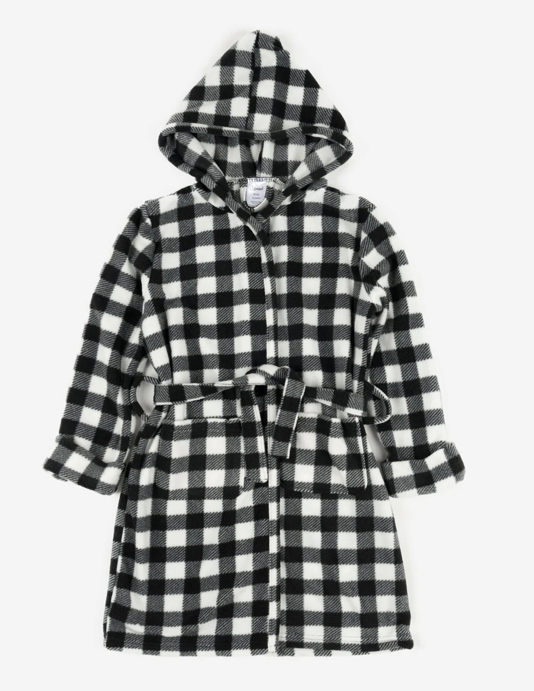 Fleece Plaid Hooded Robes - Image 4