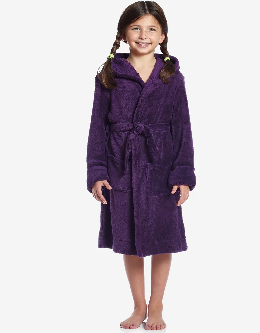 Fleece Classic Color Hooded Robes - Image 14