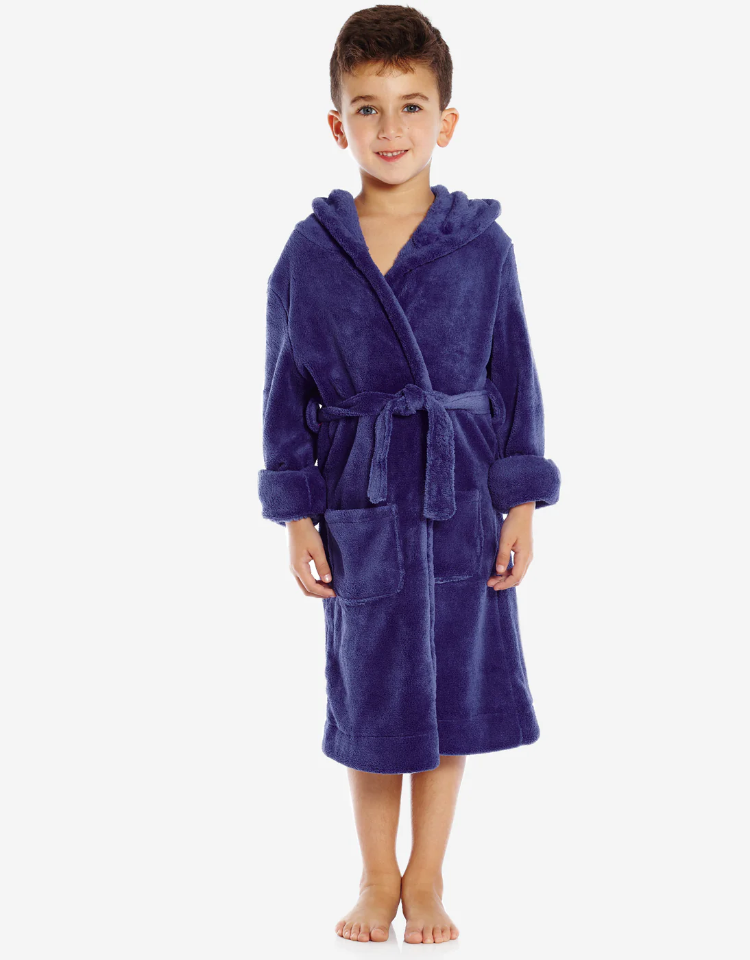 Fleece Classic Color Hooded Robes - Image 16