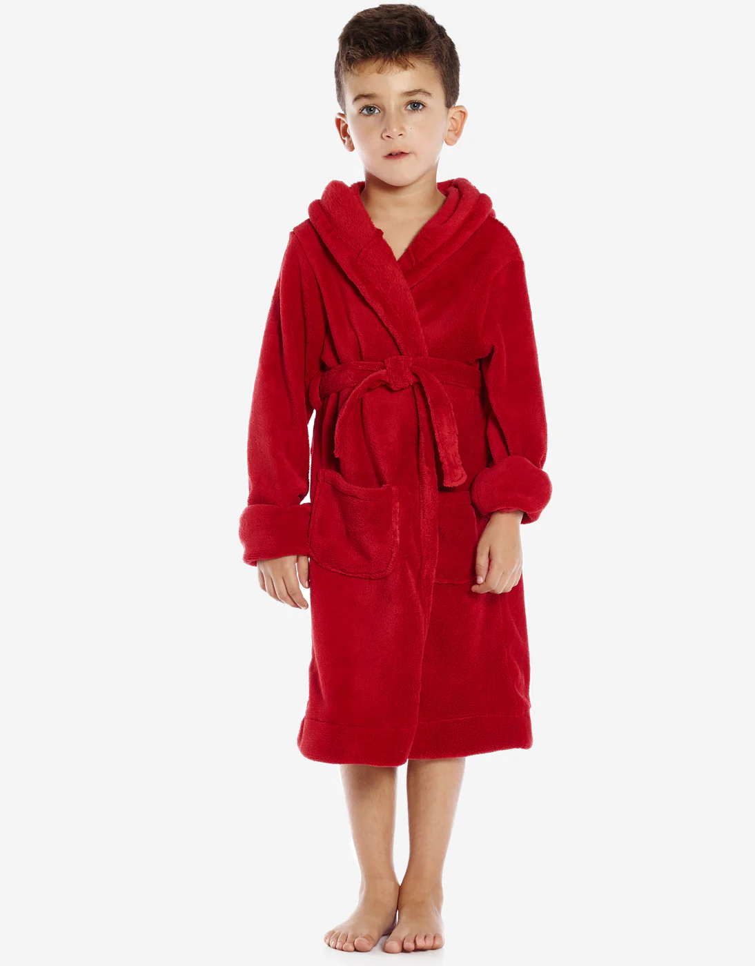Fleece Classic Color Hooded Robes - Image 7