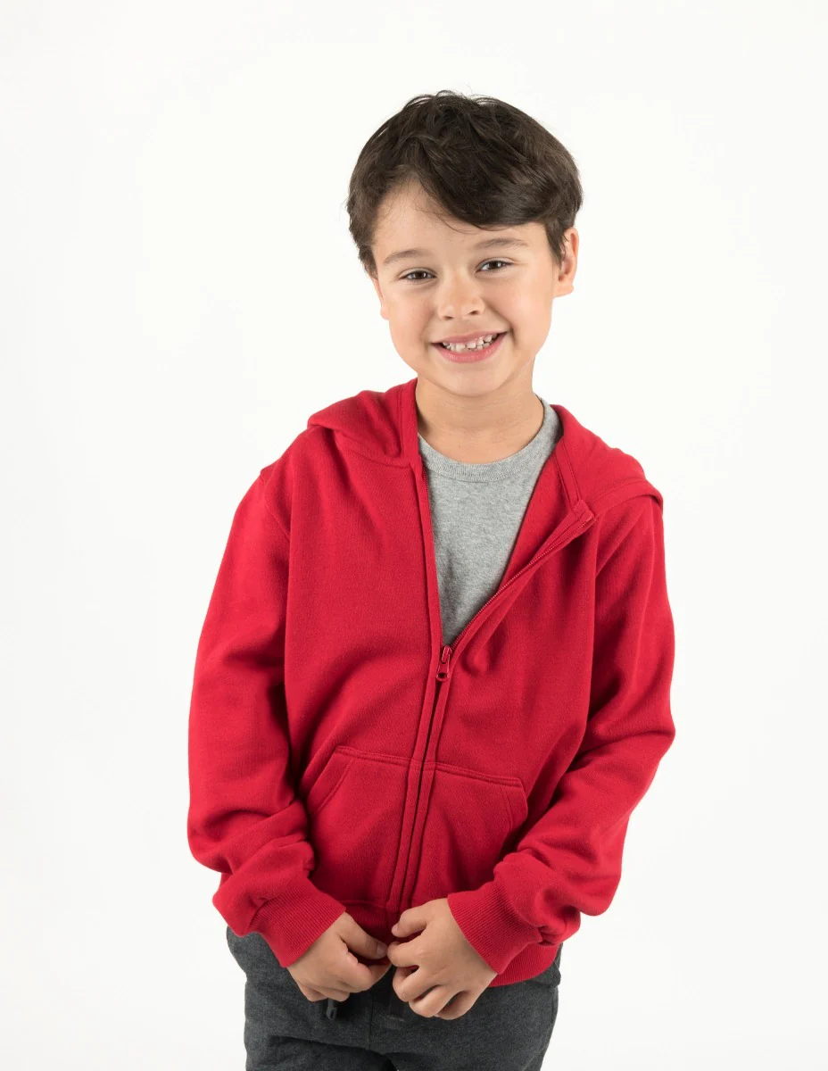 Solid Classic Color Zip Hoodies - Image 3
