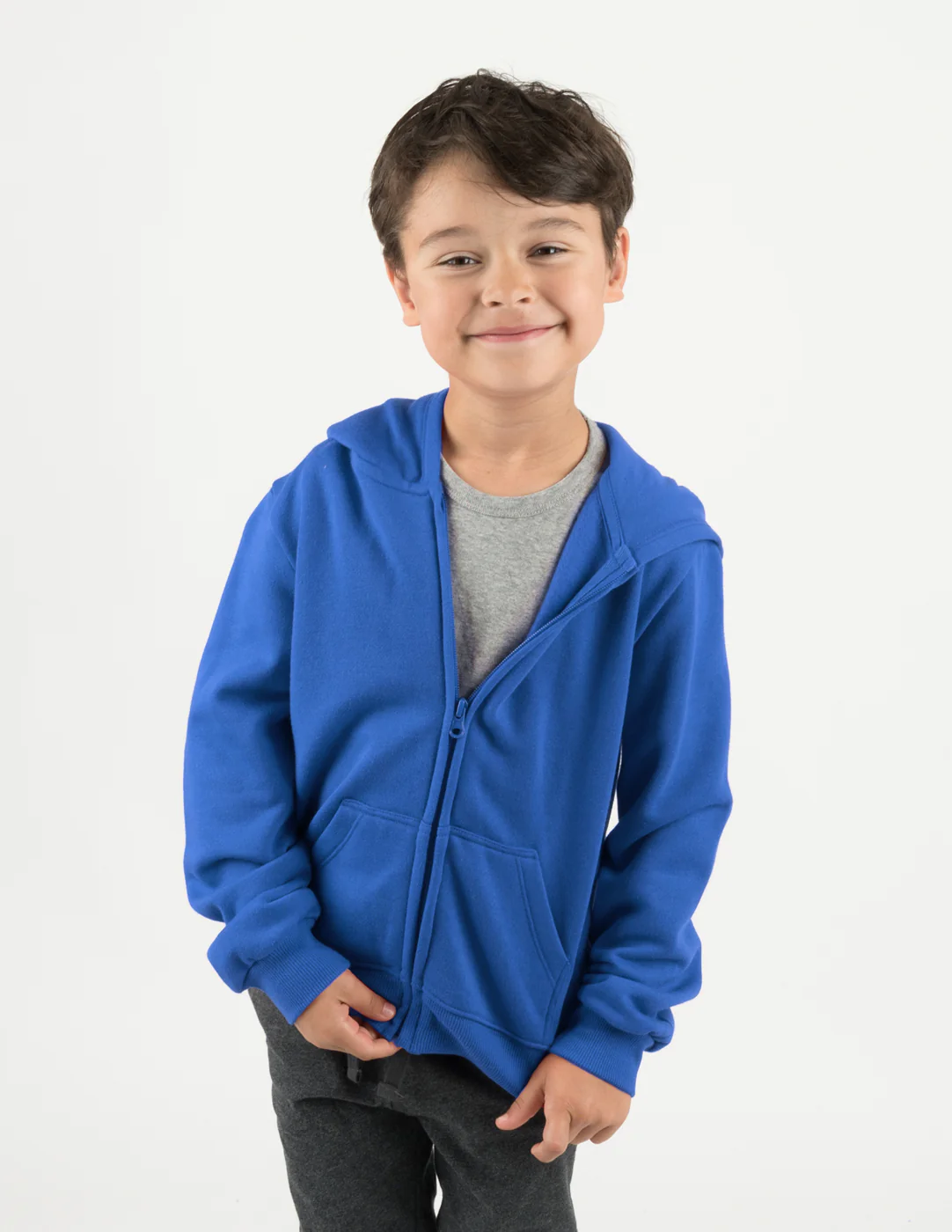 Solid Classic Color Zip Hoodies - Image 5